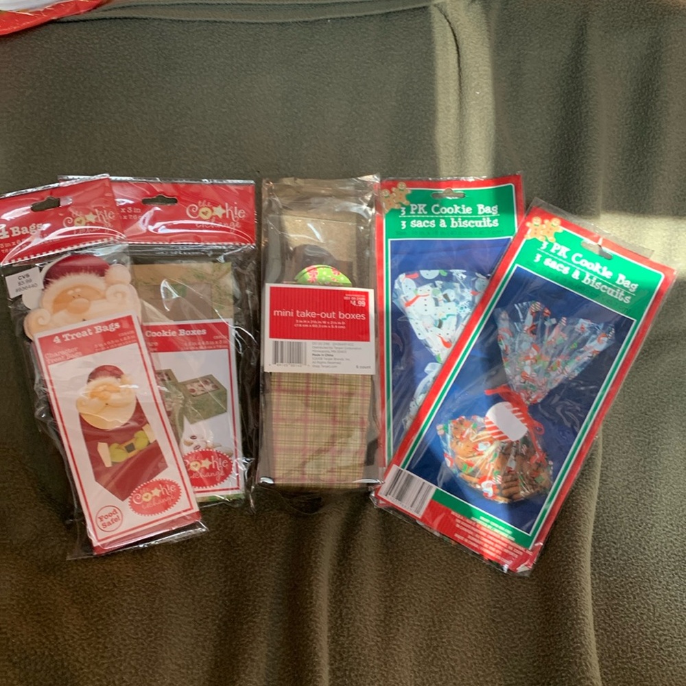 NWT Christmas treat bags and boxes. Various sizes.